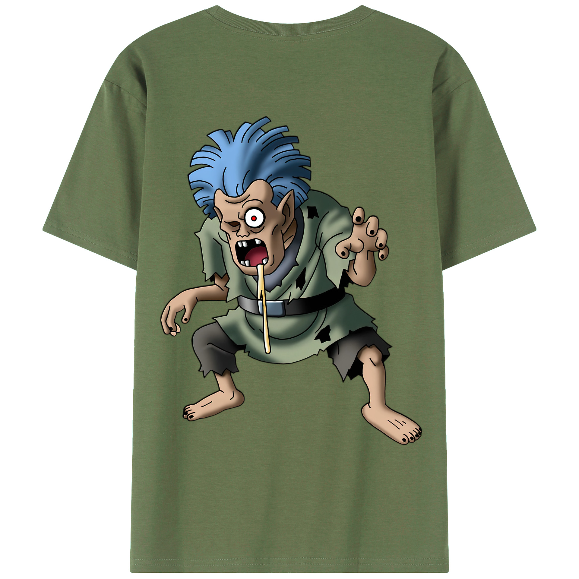 （画像用） ドラゴンクエスト Doragon Kuesuto Dragon Quest 綿100％ メンズ半袖Tシャツ（バックプリント） 通気性